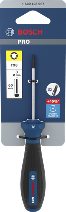 BoschPRO 螺丝刀 TX8 x 60 毫米，采用 S2 钢材。