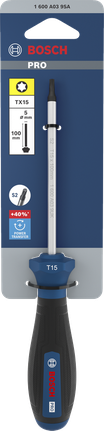 BoschPRO 螺丝刀 TX15 x 100 毫米，带人体工程学手柄。