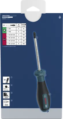 PRO专业系列米字/一字形螺丝刀套装，6件装
