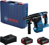 BoschGBH 187-LI 旋转锤，带工具箱和两块 18V 电池。