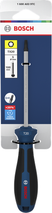 BoschTX20 x 100 毫米螺丝刀，带人体工程学手柄。