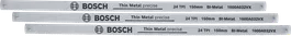 Bosch150 毫米双金属钢锯条 24 TPI，适用于薄金属。
