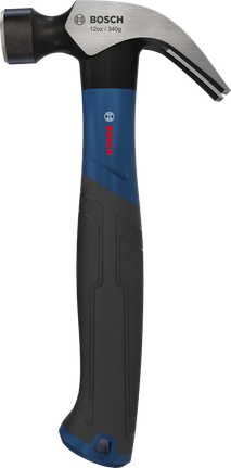 Bosch12盎司弯头羊角锤，碳钢锤头。