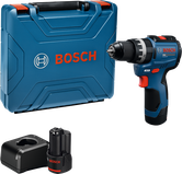 Bosch电钻套装及工具箱。