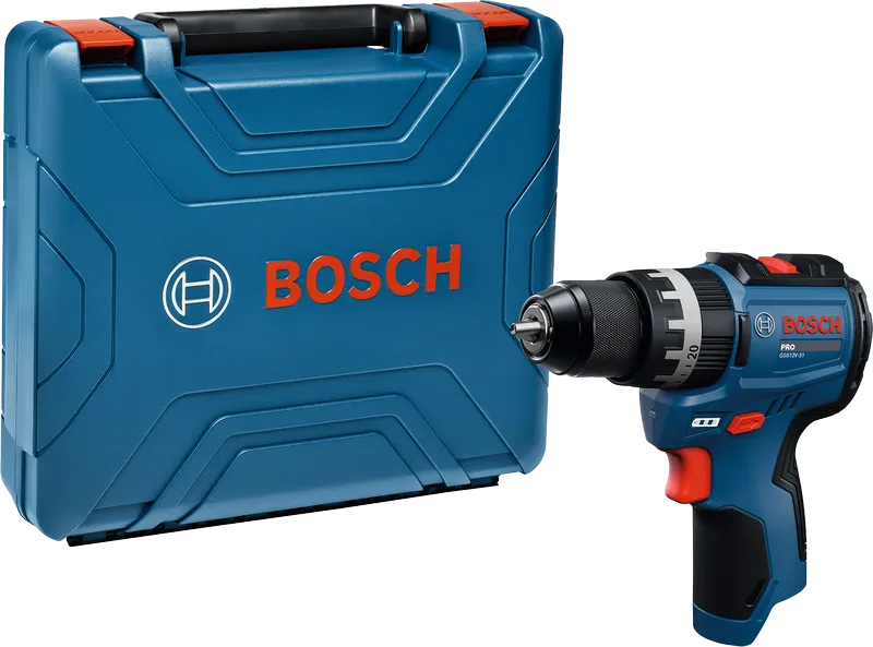 Bosch电钻和工具箱。