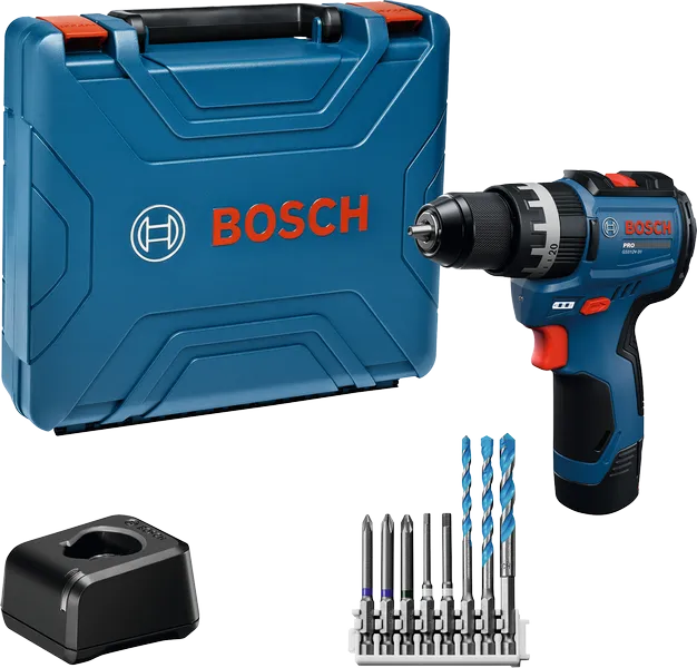 Bosch电钻套装（含工具箱）。