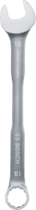 Bosch18 毫米铬钒钢组合扳手。