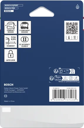 Bosch5 米自动锁定卷尺，设计紧凑。
