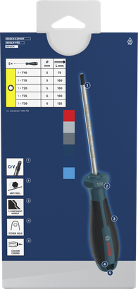 梅花形螺丝刀套装，5件装