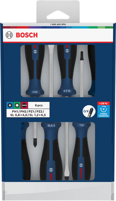 十字/米字/一字形螺丝刀套装，6件装