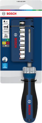 Bosch棘轮螺丝刀套装，含18个批头。