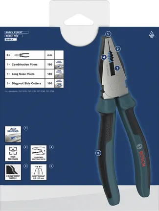 Bosch多组件手柄钳套装，3 件套。