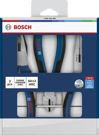 Bosch钳子套装 3 件，带激光硬化切割刃。