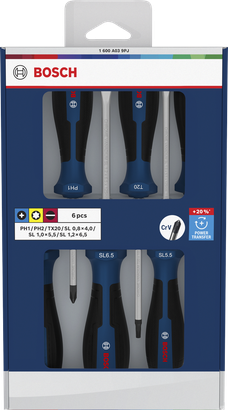 十字/梅花/一字形螺丝刀套装，6件装