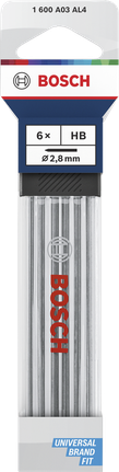 BoschHB 2.8 毫米铅笔芯 6 支装。
