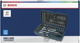 Bosch1/4" 棘轮扳手套装 37 件套，带硬质工具箱。