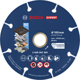 BoschEXPERT 金属金刚石切割片 105 毫米，适用于多种材料。