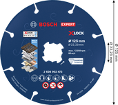 BoschEXPERT 金属金刚石切割片 X-LOCK 125 毫米。