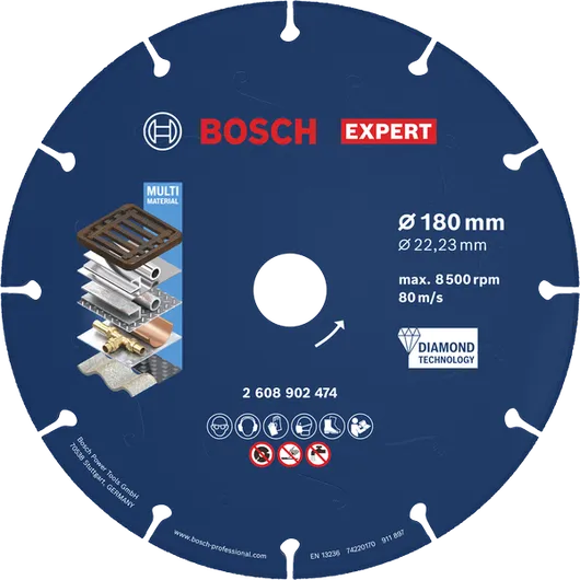 BoschEXPERT 金属金刚石切割片 180 毫米。