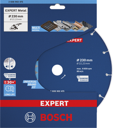 BoschEXPERT 金属金刚石切割片 230 x 22.23 毫米。