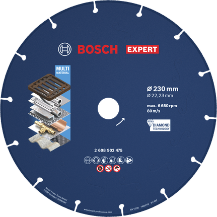 BoschEXPERT 金属金刚石切割片 230 毫米。