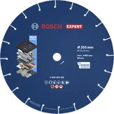 BoschEXPERT 金属金刚石切割片 355 毫米，适用于多种材料。