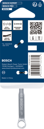 Bosch6 毫米开口扳手，带开口端和环形端。