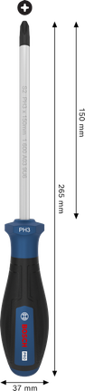 BoschPRO PH3 x 150 毫米螺丝刀，带人体工程学手柄。