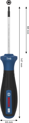 BoschPRO TH8 x 60 毫米螺丝刀，带人体工程学手柄。