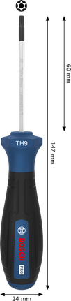 BoschPRO TH9 x 60 毫米螺丝刀，带人体工程学手柄。