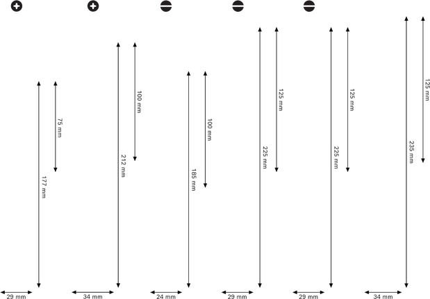BoschPRO 螺丝刀套装 PH/SL，6 件套，带 S2 轴。