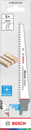 BoschWood clean S644D 曲线锯片，用于精确切割木材。