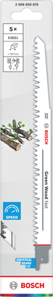 BoschGreen Wood fast S1531L 刀片套装，用于切割新鲜木材。