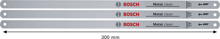 Bosch300 毫米双金属钢锯条 32 TPI 3 件装。