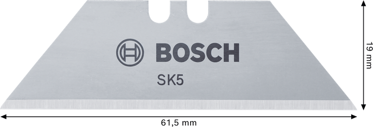 Bosch梯形刀片 SK5 钢 61.5 毫米，适用于折叠刀。