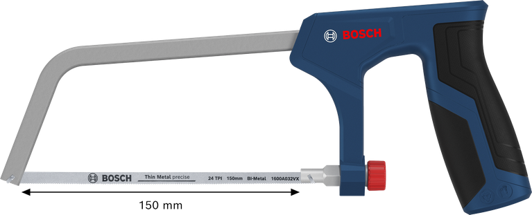 Bosch150 毫米双金属钢锯，用于精确切割金属。