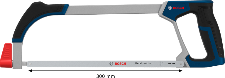 Bosch300 毫米双金属钢锯，用于精确切割金属。