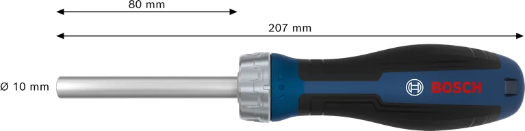 Bosch带80毫米轴的棘轮螺丝刀。
