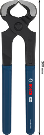 BoschPRO 木工钳 200 毫米，带浸塑手柄。
