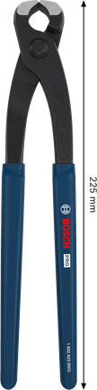 BoschPRO 混凝土钳 225 毫米，带浸塑手柄。