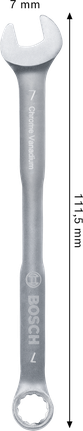 Bosch7 毫米组合扳手，铬钒钢材质。