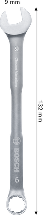 Bosch9 毫米铬钒钢组合扳手。