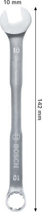 Bosch10 毫米组合扳手，铬钒钢材质。