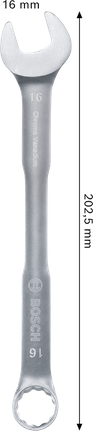 Bosch16毫米铬钒钢组合扳手。
