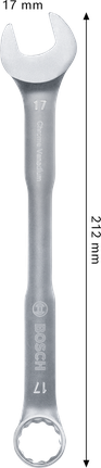 Bosch17 毫米铬钒钢组合扳手。