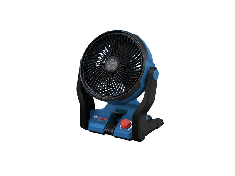 BoschGVF18V-400 工地风扇，可调节倾斜角度。