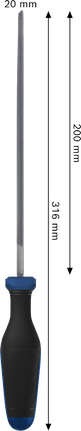 Bosch半圆锉刀 200 毫米，带人体工学手柄。