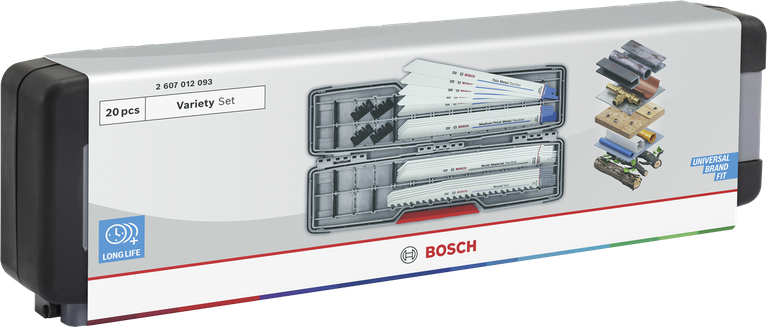 Bosch往复锯片套装 20 件 S 型柄。