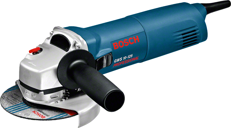 BoschGWS 10-125 角磨机，配有 125 毫米圆盘。.